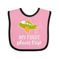thumbnail image 1 of Inktastic My First Plane Trip Airplane Travel Boys or Girls Baby Bib, 1 of 4