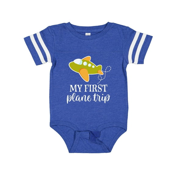 Inktastic My First Plane Trip Airplane Travel Boys or Girls Baby Bodysuit