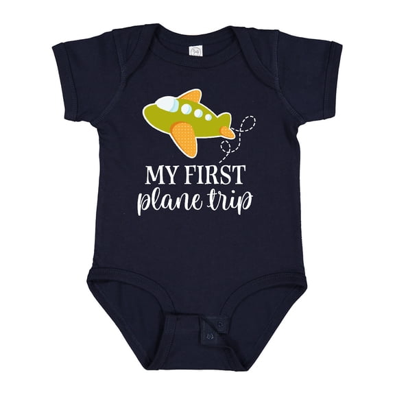 Inktastic My First Plane Trip Airplane Travel Boys or Girls Baby Bodysuit