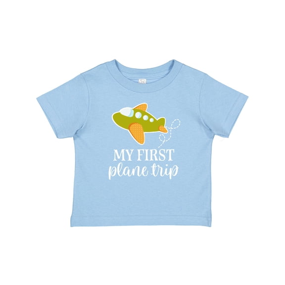 Inktastic My First Plane Trip Airplane Travel Boys or Girls Baby T-Shirt