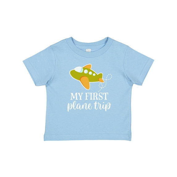 Inktastic My First Plane Trip Airplane Travel Boys or Girls Baby T-Shirt