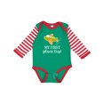 thumbnail image 1 of Inktastic My First Plane Trip Airplane Travel Boys or Girls Long Sleeve Baby Bodysuit, 1 of 5