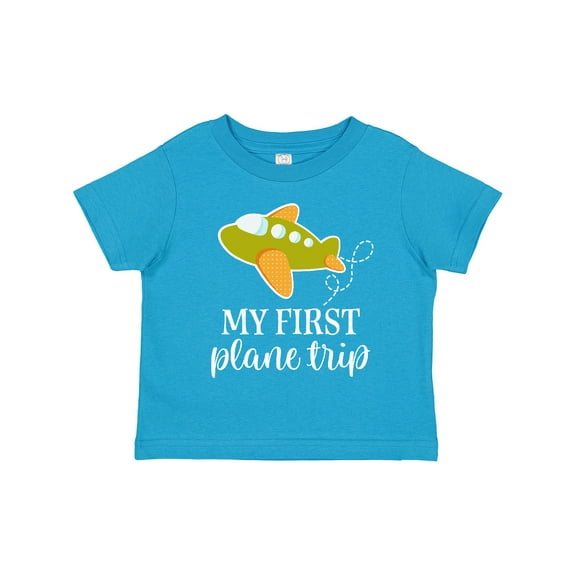 Inktastic My First Plane Trip Airplane Travel Boys or Girls Toddler T-Shirt