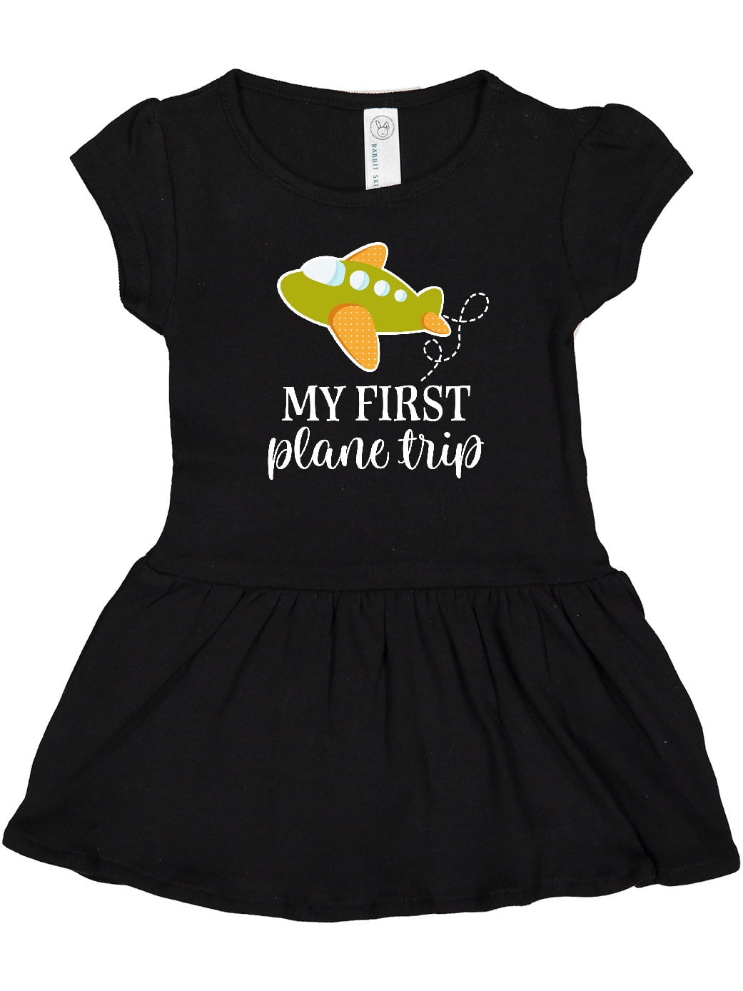 Inktastic My First Plane Trip Airplane Travel Girls Baby Dress