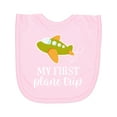 thumbnail image 1 of Inktastic My First Plane Trip Airplane Travel Newborn Bib, 1 of 3