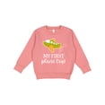 thumbnail image 1 of Inktastic My First Plane Trip Airplane Travel Toddler Sweatshirt, 1 of 4