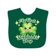 thumbnail image 1 of Inktastic My First St. Patrick's Day Shamrock Boys or Girls Baby Bib, 1 of 4