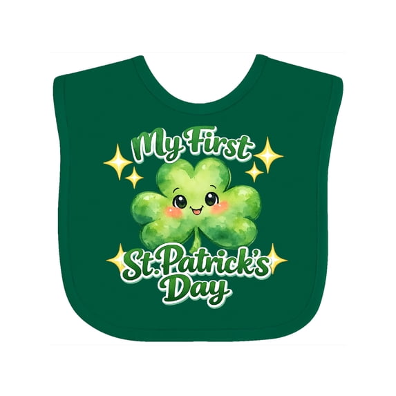 Inktastic My First St. Patrick's Day Shamrock Boys or Girls Baby Bib