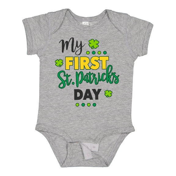 Inktastic My First St Patrick's Day with Shamrocks Boys or Girls Baby Bodysuit