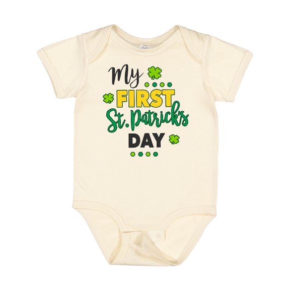 Inktastic My First St Patrick's Day with Shamrocks Boys or Girls Baby Bodysuit