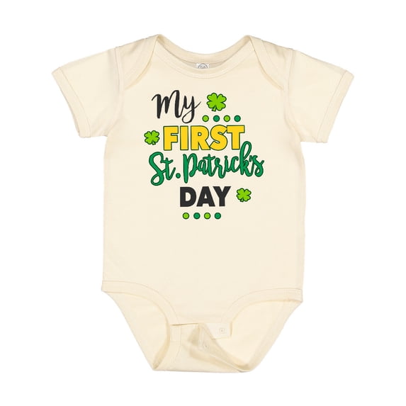 Inktastic My First St Patrick's Day with Shamrocks Boys or Girls Baby Bodysuit