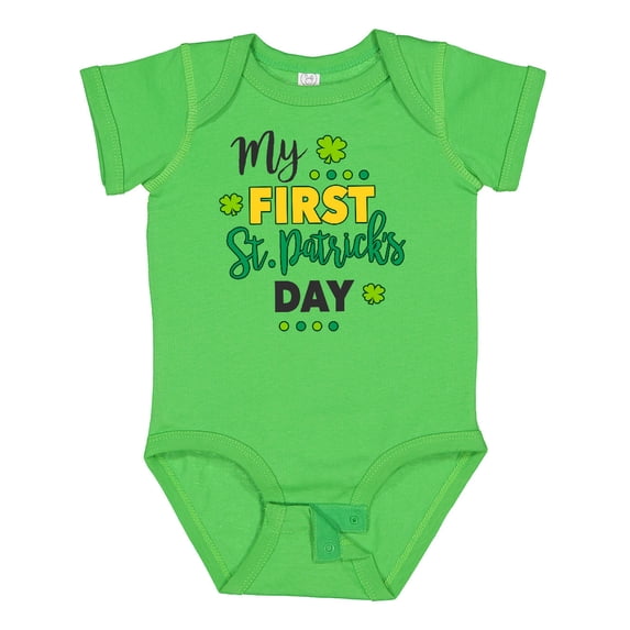 Inktastic My First St Patrick's Day with Shamrocks Boys or Girls Baby Bodysuit