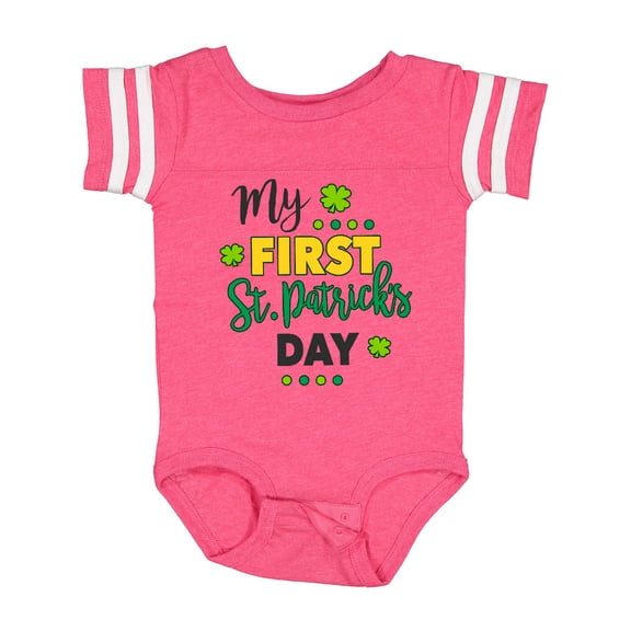 Inktastic My First St Patrick's Day with Shamrocks Boys or Girls Baby Bodysuit