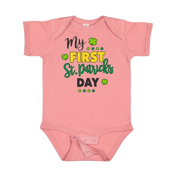 Inktastic My First St Patrick's Day with Shamrocks Boys or Girls Baby Bodysuit