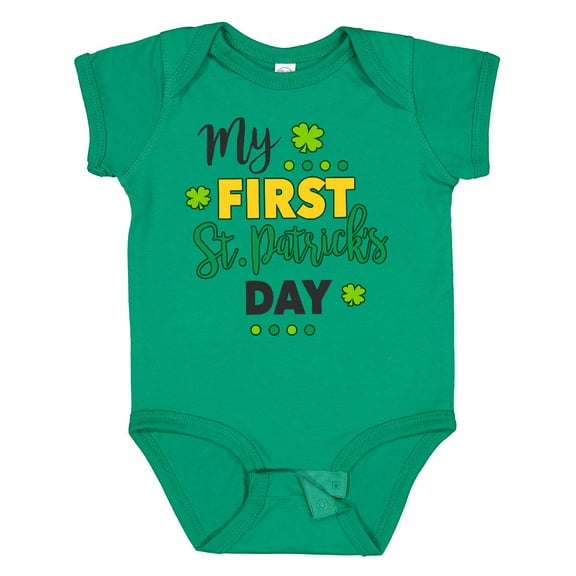 Inktastic My First St Patrick's Day with Shamrocks Boys or Girls Baby Bodysuit