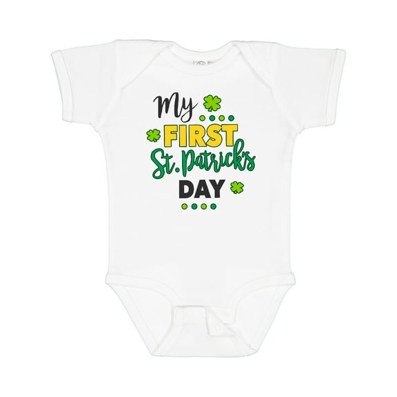 Inktastic My First St Patrick's Day with Shamrocks Boys or Girls Baby Bodysuit