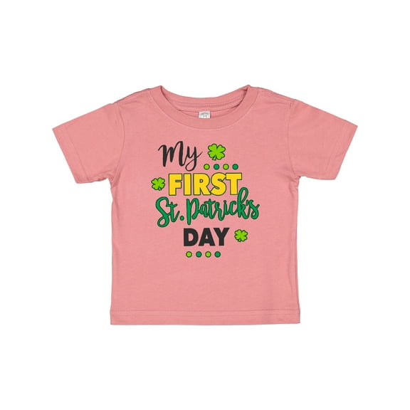 Inktastic My First St Patrick's Day with Shamrocks Boys or Girls Baby T-Shirt