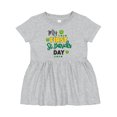 thumbnail image 1 of Inktastic My First St Patrick's Day with Shamrocks Girls Baby Dress, 1 of 5