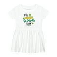 thumbnail image 1 of Inktastic My First St Patrick's Day with Shamrocks Girls Baby Dress, 1 of 5