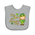 thumbnail image 1 of Inktastic My First St. Patricks Day Leprechaun and Shamrocks Boys or Girls Baby Bib, 1 of 4