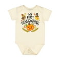 thumbnail image 1 of Inktastic My First Thanksgiving Autumn Birds, Pumpkin Boys or Girls Baby Bodysuit, 1 of 5