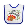 thumbnail image 1 of Inktastic My First Thanksgiving Cute Turkey Boys or Girls Baby Bib, 1 of 4
