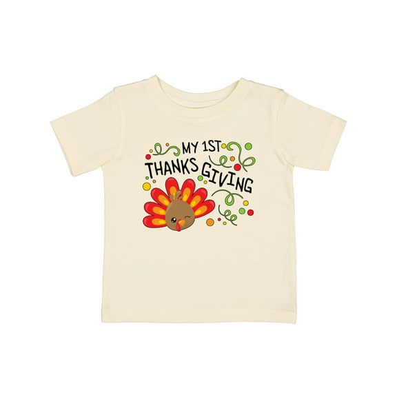 Inktastic My First Thanksgiving Cute Turkey Boys or Girls Baby T-Shirt
