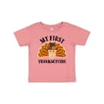 thumbnail image 1 of Inktastic My First Thanksgiving Cute Turkey Pilgrim Hat Boys or Girls Baby T-Shirt, 1 of 5