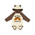 thumbnail image 1 of Inktastic My First Thanksgiving Cute Turkey Pilgrim Hat Boys or Girls Long Sleeve Baby Bodysuit, 1 of 5
