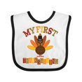 thumbnail image 1 of Inktastic My First Thanksgiving Day Turkey Boys or Girls Baby Bib, 1 of 4