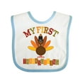 thumbnail image 1 of Inktastic My First Thanksgiving Day Turkey Boys or Girls Baby Bib, 1 of 4