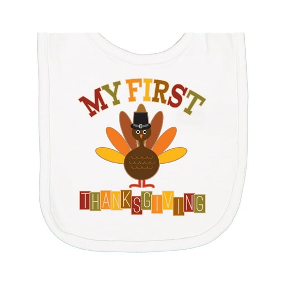 Inktastic My First Thanksgiving Day Turkey Newborn Bib