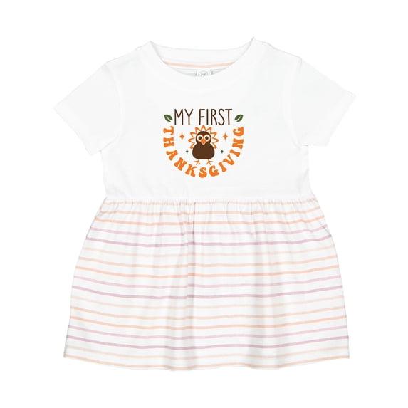 Inktastic My First Thanksgiving Girls Baby Dress