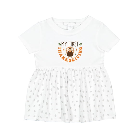Inktastic My First Thanksgiving Girls Baby Dress