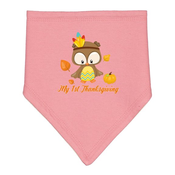 Inktastic My First Thanksgiving Owl Baby Bandana Bib