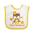 thumbnail image 1 of Inktastic My First Thanksgiving Owl Boys or Girls Baby Bib, 1 of 4