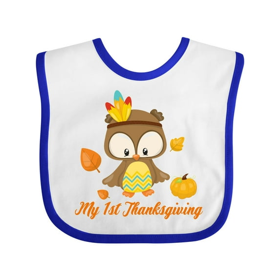 Inktastic My First Thanksgiving Owl Boys or Girls Baby Bib
