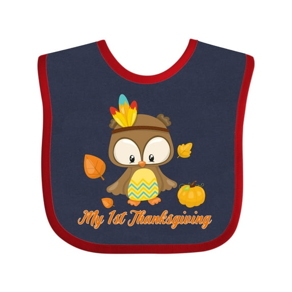 Inktastic My First Thanksgiving Owl Boys or Girls Baby Bib