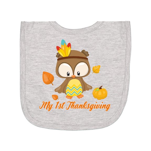 Inktastic My First Thanksgiving Owl Newborn Bib