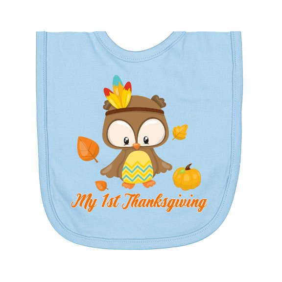 Inktastic My First Thanksgiving Owl Newborn Bib