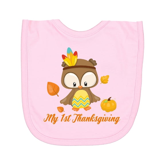 Inktastic My First Thanksgiving Owl Newborn Bib