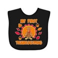 thumbnail image 1 of Inktastic My First Thanksgiving with Cute Turkey Boys or Girls Baby Bib, 1 of 4