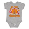 thumbnail image 1 of Inktastic My First Thanksgiving with Cute Turkey Boys or Girls Baby Bodysuit, 1 of 5