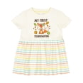 thumbnail image 1 of Inktastic My First Thanksgiving with Fall Fox and Leaves Girls Baby Dress, 1 of 5