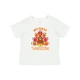 thumbnail image 1 of Inktastic My First Thanksgiving with Football Turkey Boys or Girls Baby T-Shirt, 1 of 5