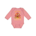 thumbnail image 1 of Inktastic My First Thanksgiving with Football Turkey Boys or Girls Long Sleeve Baby Bodysuit, 1 of 5