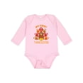 thumbnail image 1 of Inktastic My First Thanksgiving with Football Turkey Boys or Girls Long Sleeve Baby Bodysuit, 1 of 5