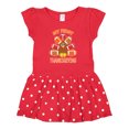 thumbnail image 1 of Inktastic My First Thanksgiving with Football Turkey Gift Baby Girl Dress, 1 of 4