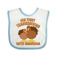thumbnail image 1 of Inktastic My First Thanksgiving with Grandma Boys or Girls Baby Bib, 1 of 4