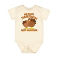 thumbnail image 1 of Inktastic My First Thanksgiving with Grandma Boys or Girls Baby Bodysuit, 1 of 5